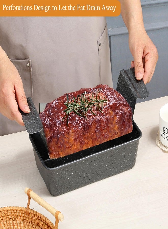 Walooza 9x5 Meatloaf Pan with Drain Tray, Heavy-Gauge Carbon Steel Nonstick Loaf Pan for Baking Bread, Oven-Safe Healthy Baking Pan for Meatloaf, Banana Bread, Sandwich Bread - Image 5